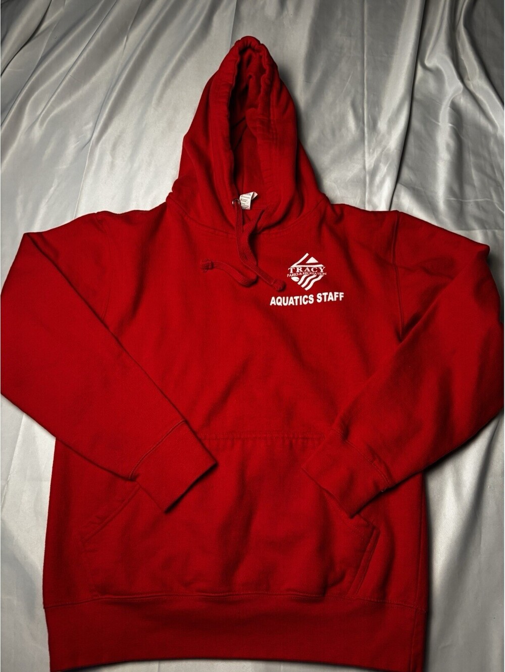 Size Small Unisex Adult Red Lifeguard Hoodie